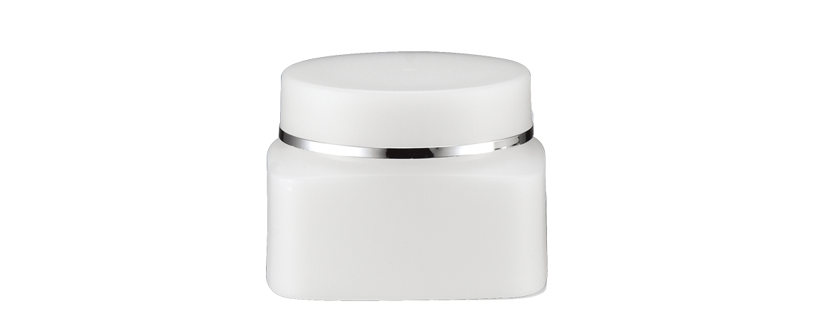 PPスクエアクリームジャー 50ml - SDF-50 スノーホワイト PPスクエアクリームジャー 50ml - SDF-50 スノーホワイト